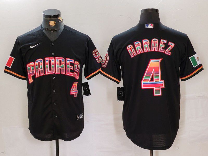 Men San Diego Padres #4 Arraez Black Fashion Nike Game MLB Jersey style 1